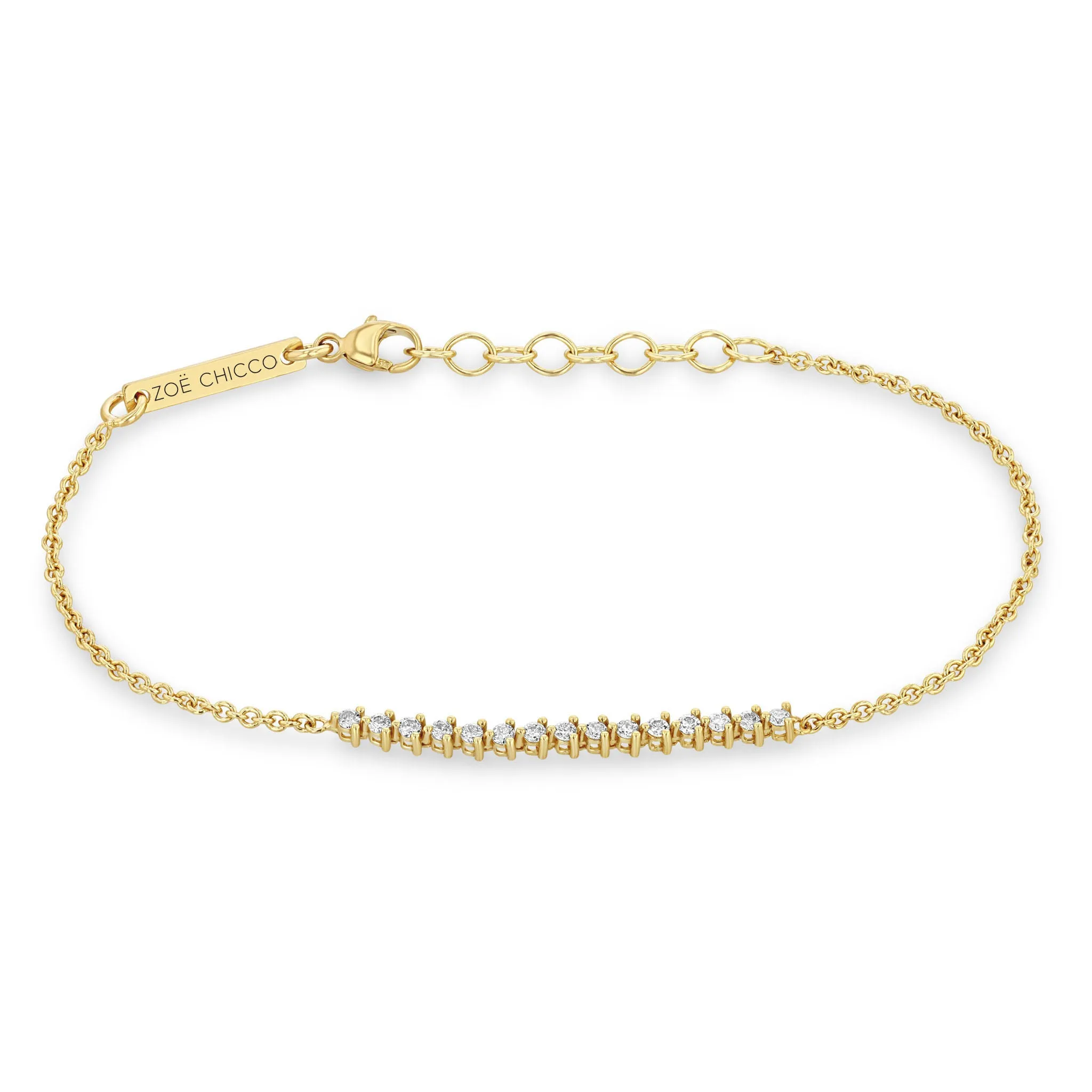 14k Diamond Tennis Segment Bracelet