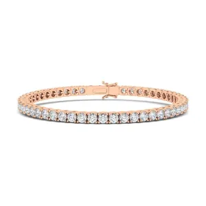 4 Prong Round Cut Tennis Bracelet