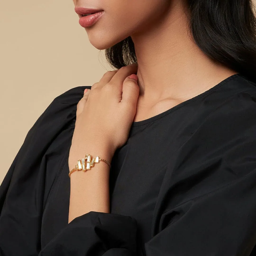Abstract Mirror Bolo Bracelet