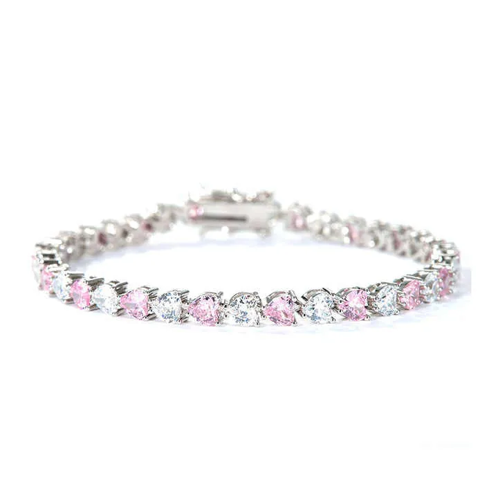 Aivenchy Customized 17cm Rhodium-أساور تنس مطلية