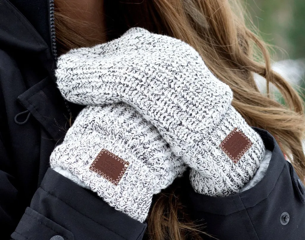 Black Speckled Mittens S/M