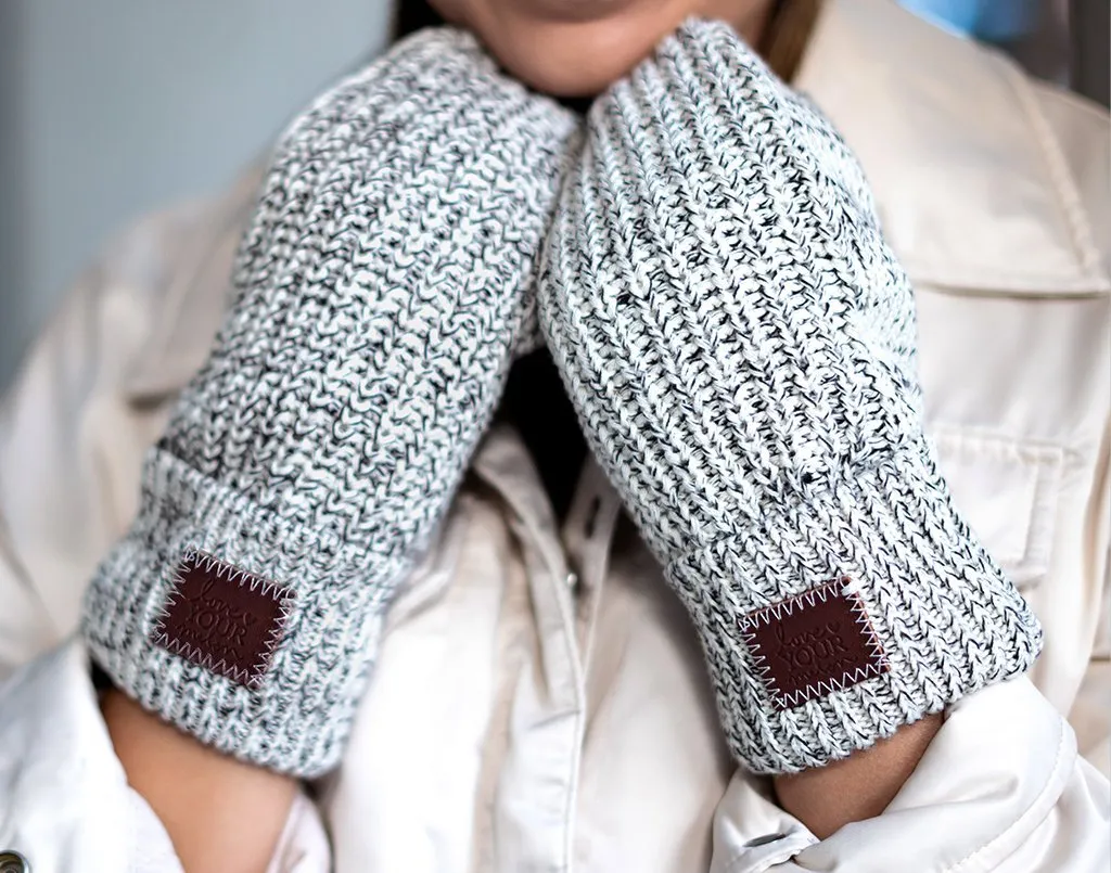 Black Speckled Mittens S/M