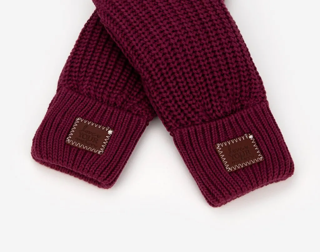 Burgundy Mittens S/M