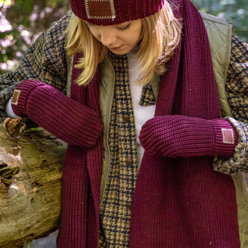 Burgundy Mittens S/M