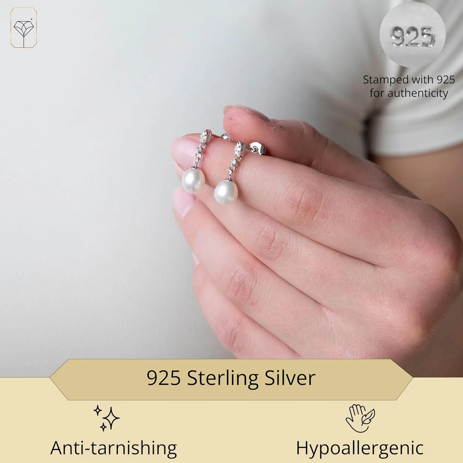 Freshwater Pearl Earrings for Women in Sterling Silver | Sterling Silver Pearl Earrings in Various Styles by MAX   STONE