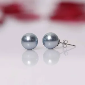 Imeora Light Blue 10mm Shell Pearl Stud