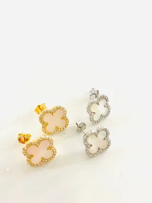 Mother Of Pearl Sterling Clover