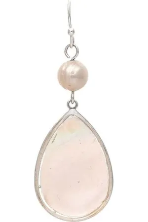 Rain Jewelry Collection Silver Shell Pearl Teardrop Earring