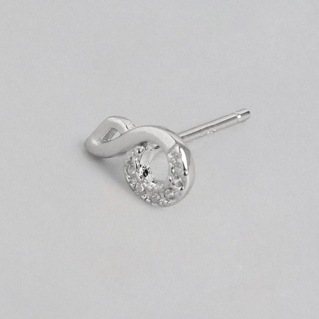 Timeless Elegance Rhodium-Plated CZ 925 Sterling Silver Earrings