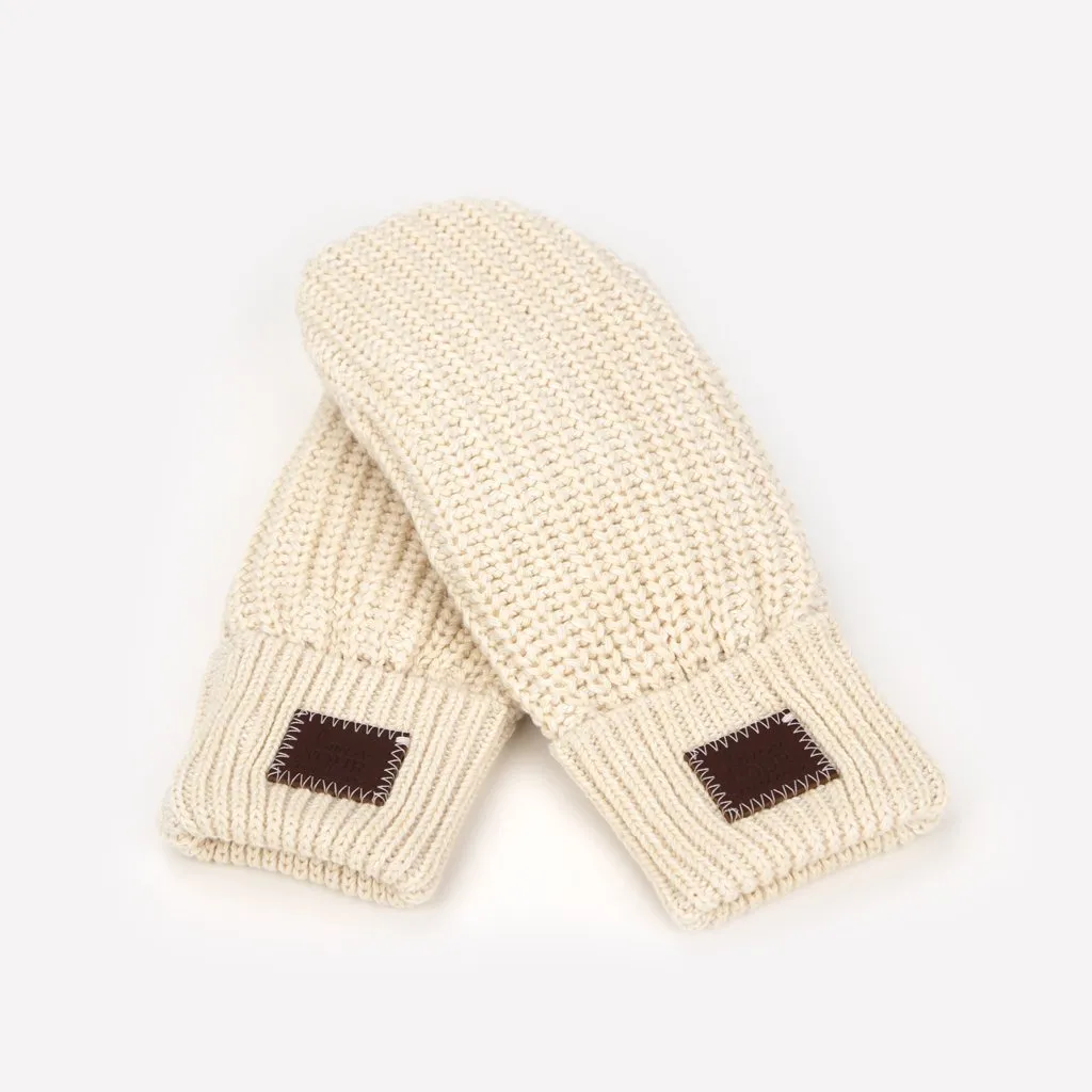 White Speckled Mittens L/XL