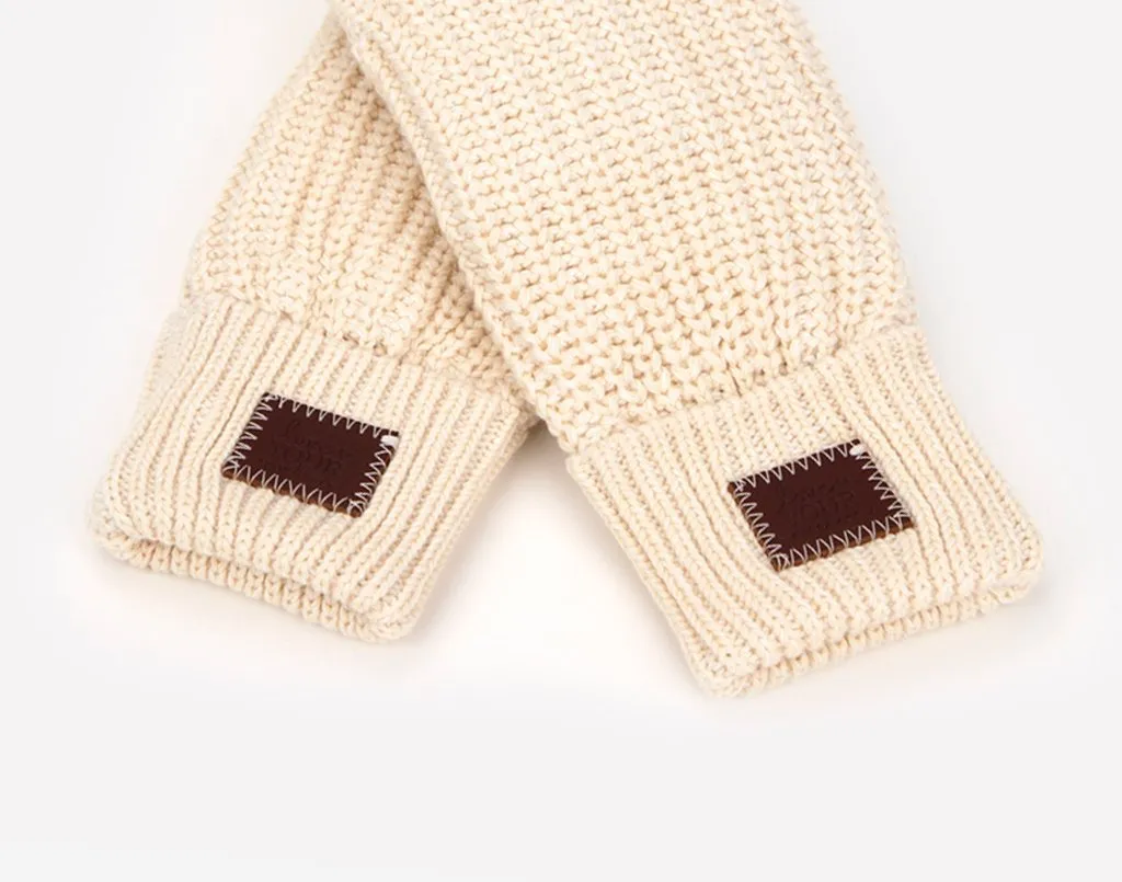 White Speckled Mittens L/XL